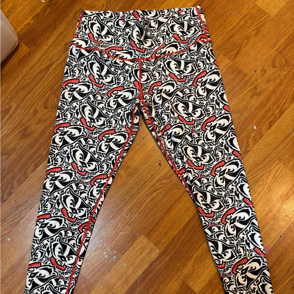 Bucky Badger Patterned Leggings